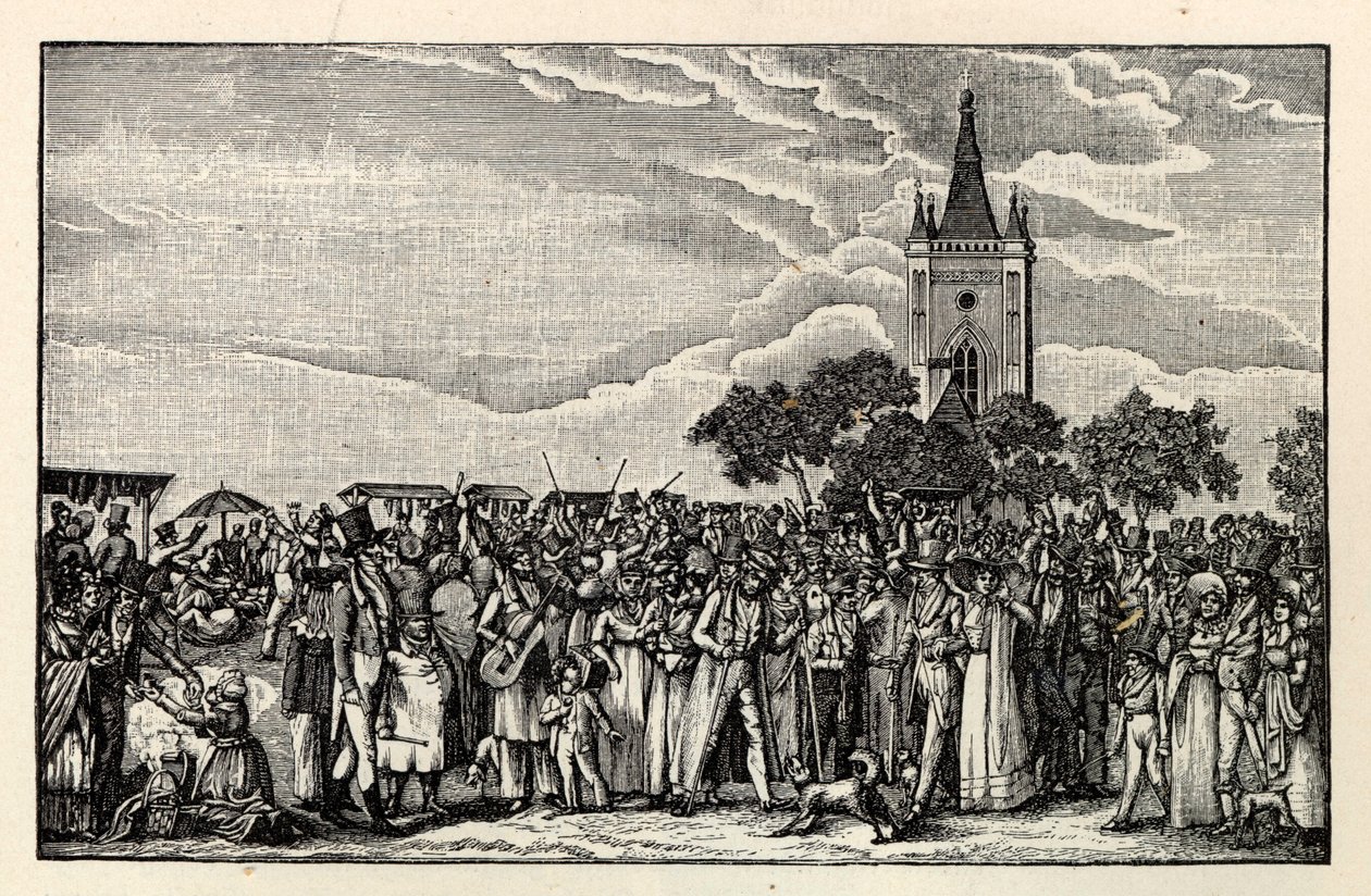 Stralau Vis Parade, ca 1865 door Unbekannt
