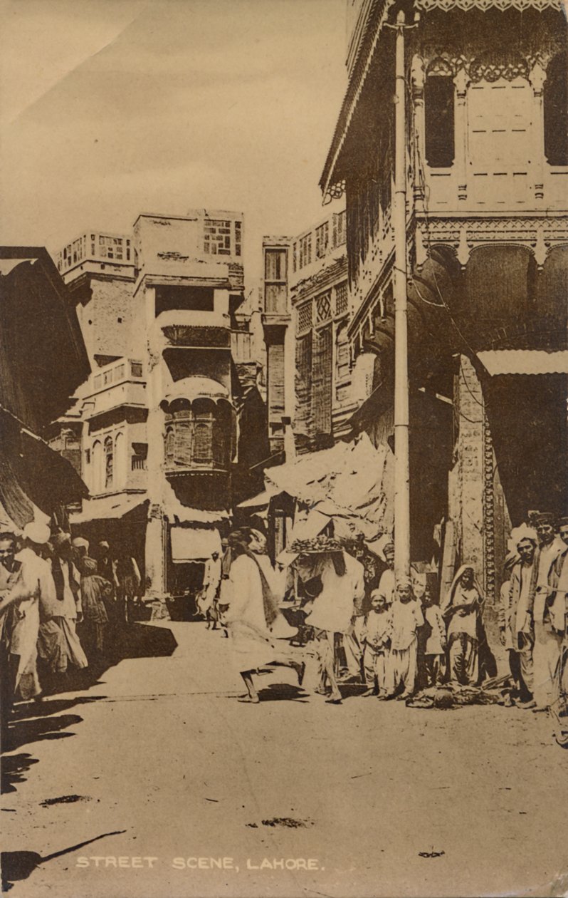 Straatscène, Lahore door Unbekannt