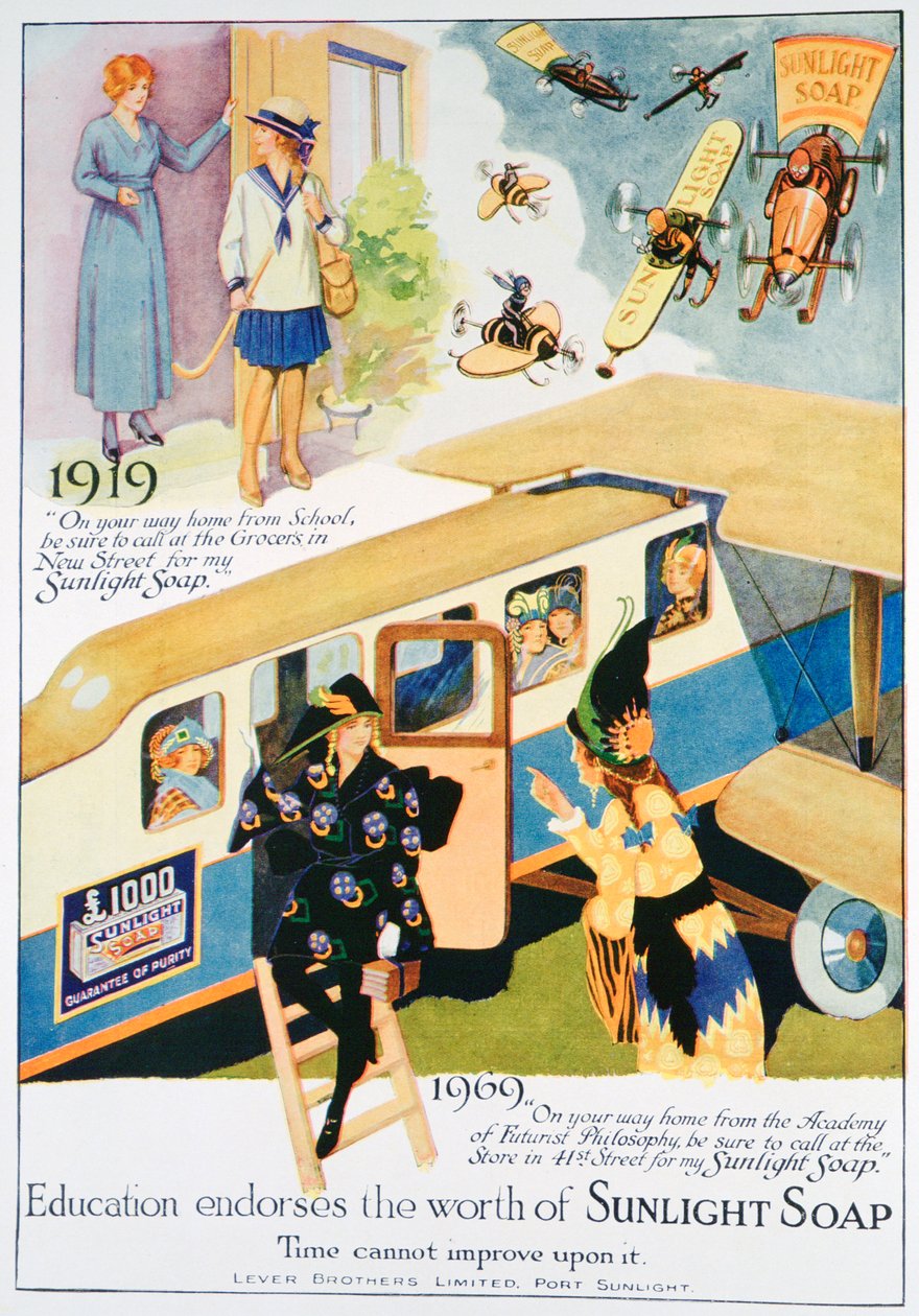 Zonlicht zeep advertentie, 1919 door Unbekannt
