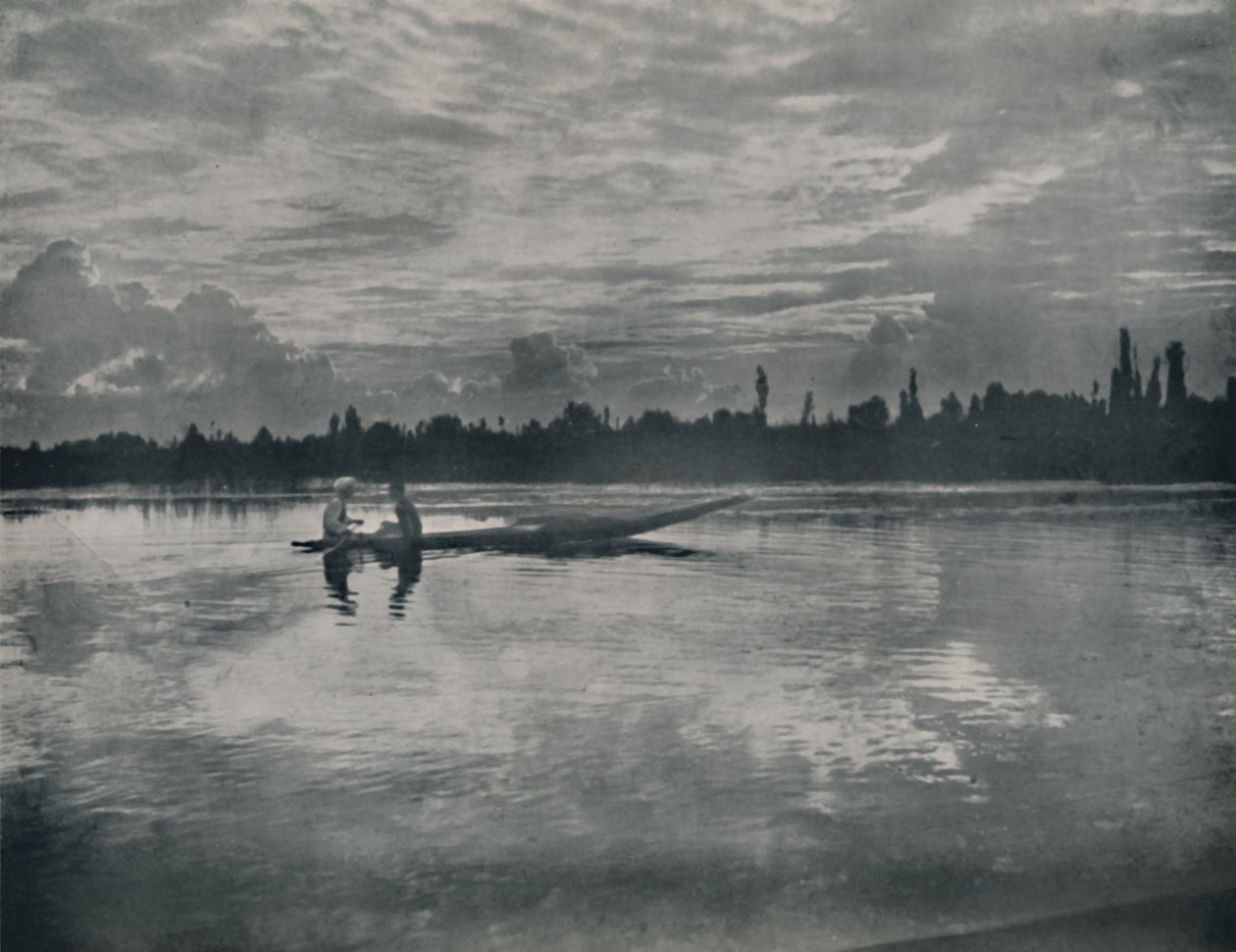 Zonsondergang op het Dalmeer, Kasjmir, 1936 door Unbekannt