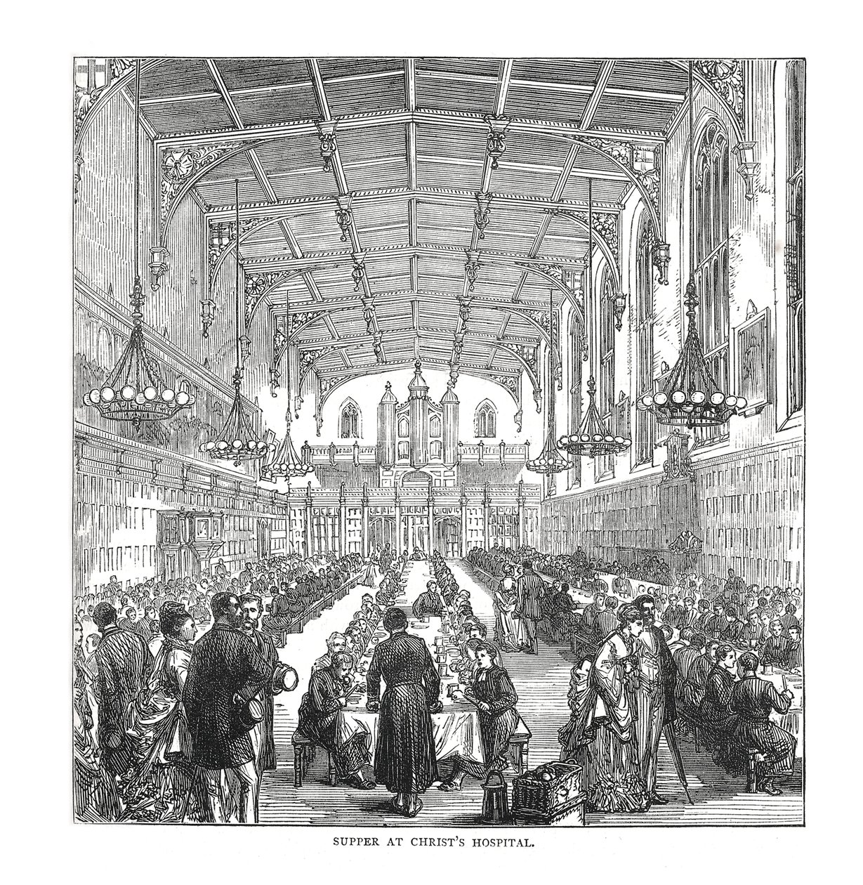 Avondmaal in Christs Hospital, 1878 door Unbekannt