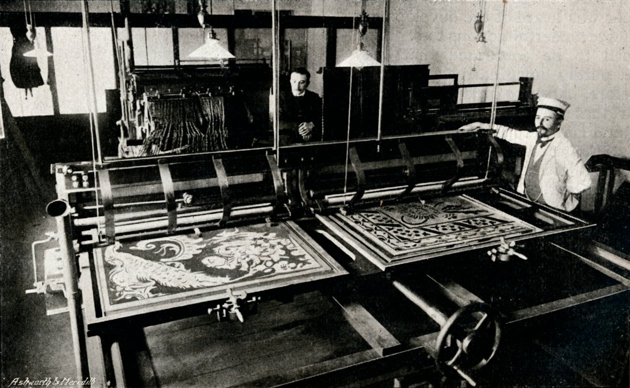 Szczepaniks elektrische kaartensnijmachine, c1903 door Unbekannt