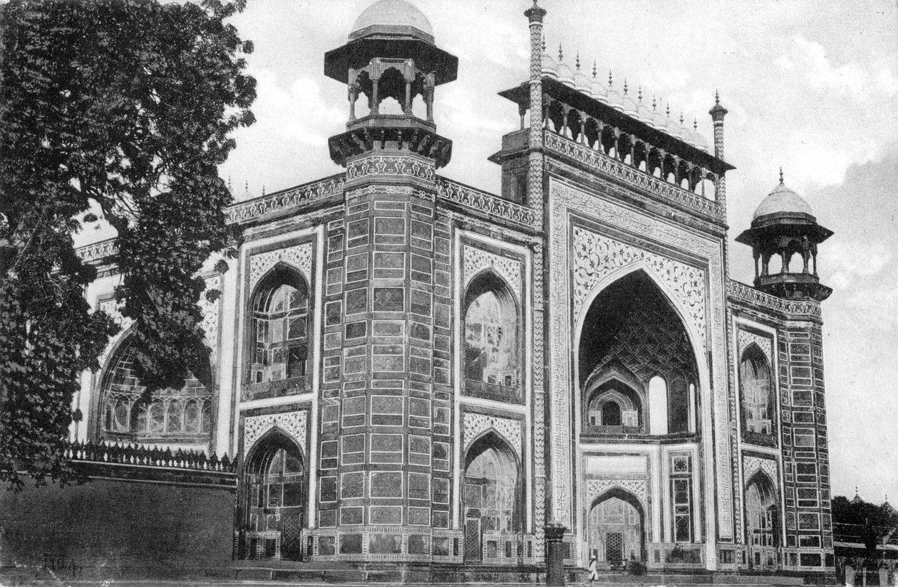 Poort van de Taj Mahal, Agra door Unbekannt