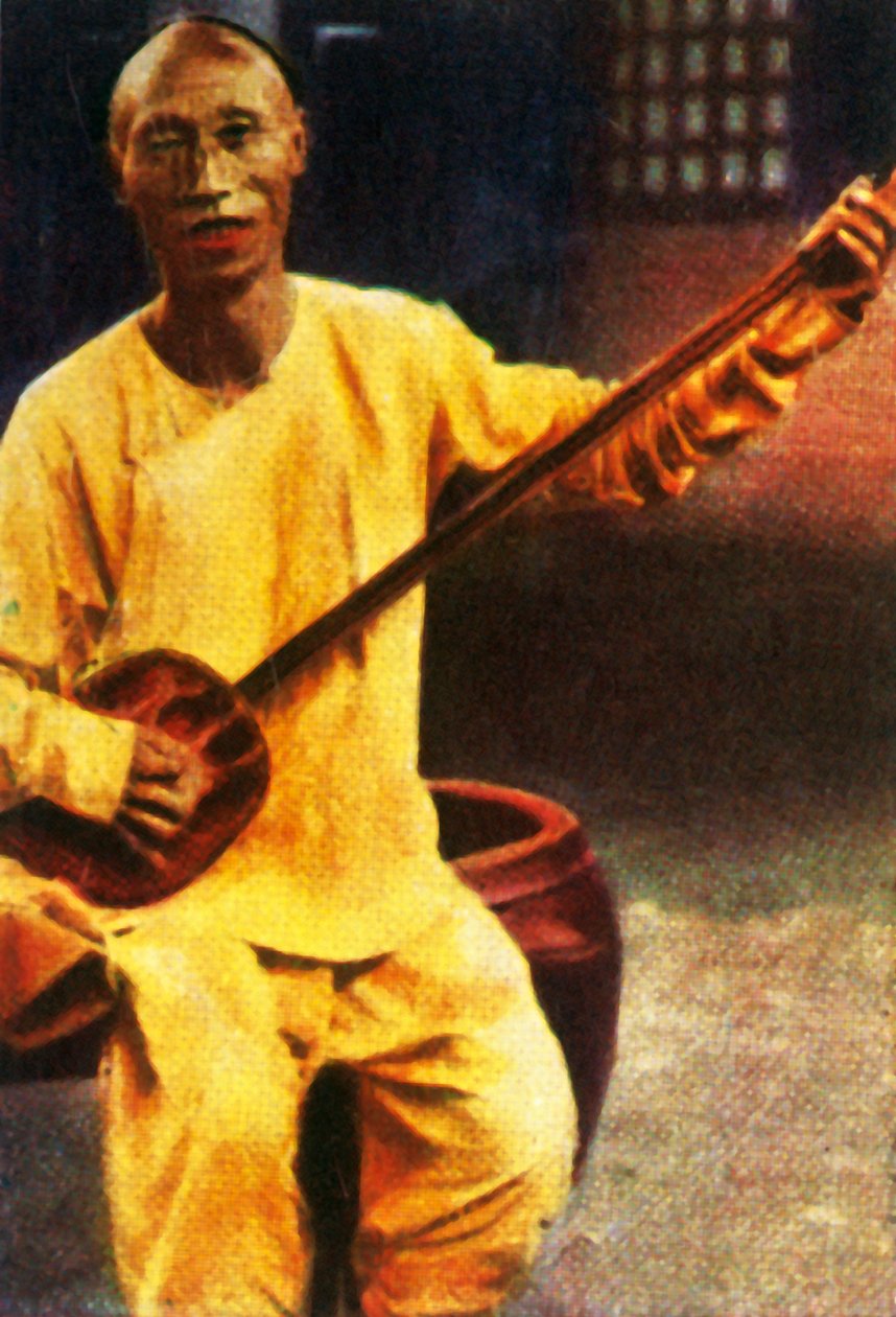 Theehuis muzikant, China, ca. 1928 door Unbekannt