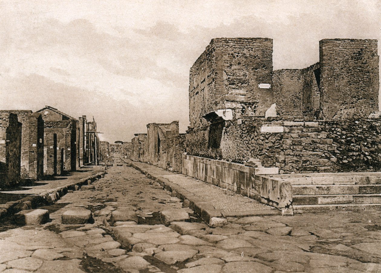 Tempio della Fortuna, Pompeii, Italië, ca. 1900s door Unbekannt