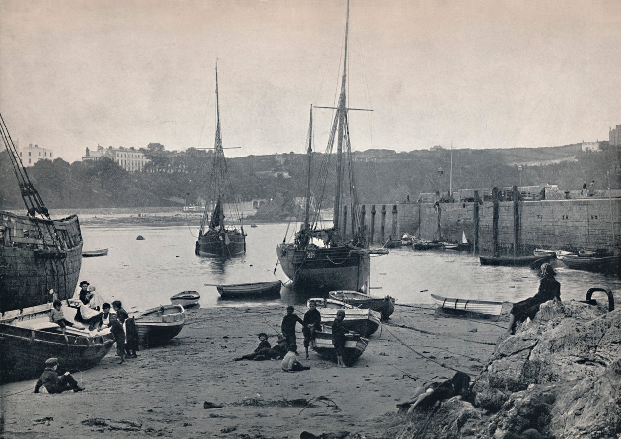 Tenby - In de haven, 1895 door Unbekannt