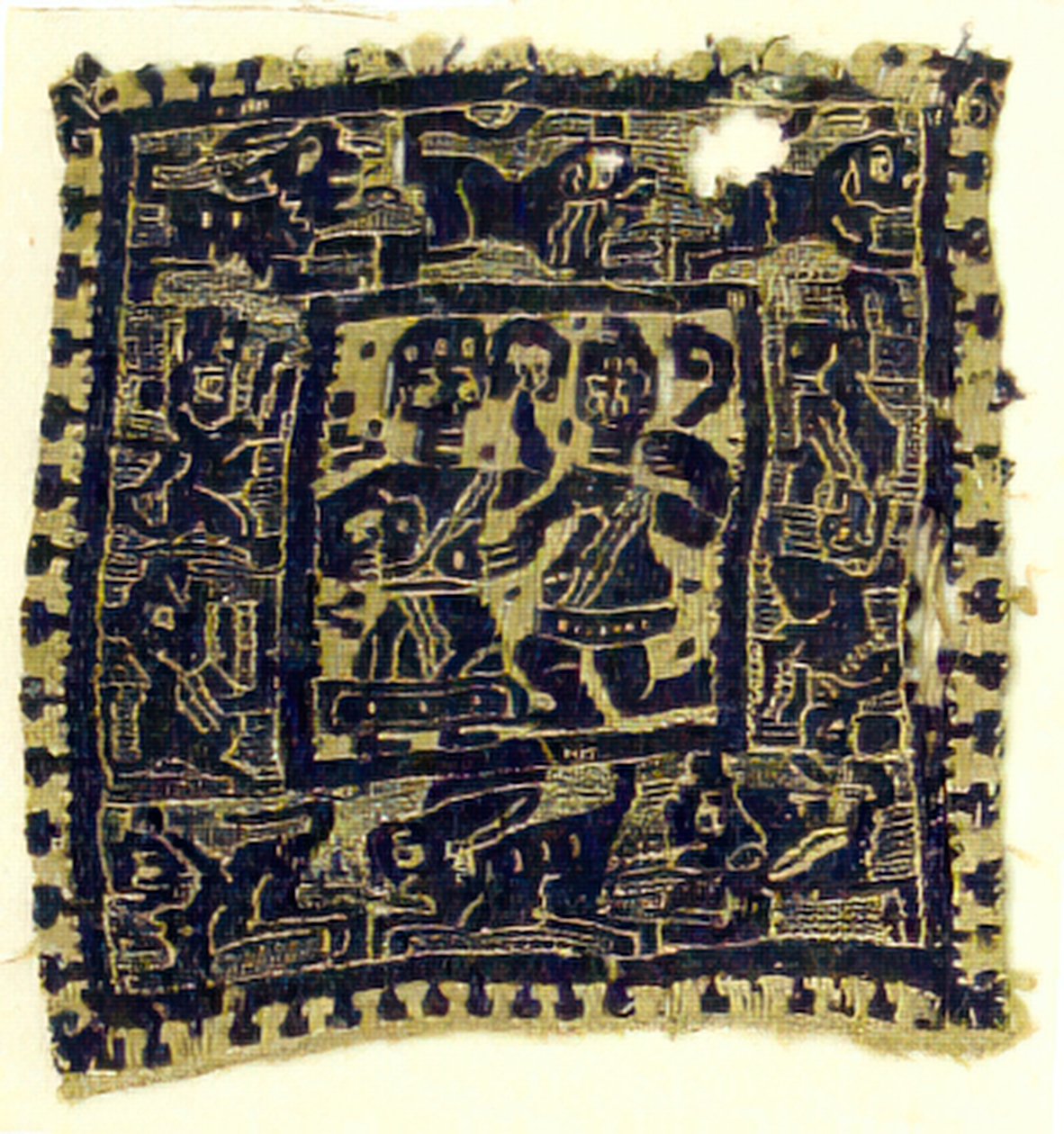 Textiel fragment, Koptisch, begin 6e eeuw door Unbekannt