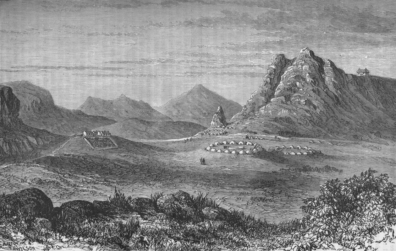 Thaba Bosigo, de vesting van de Basutos, ca. 1880 door Unbekannt