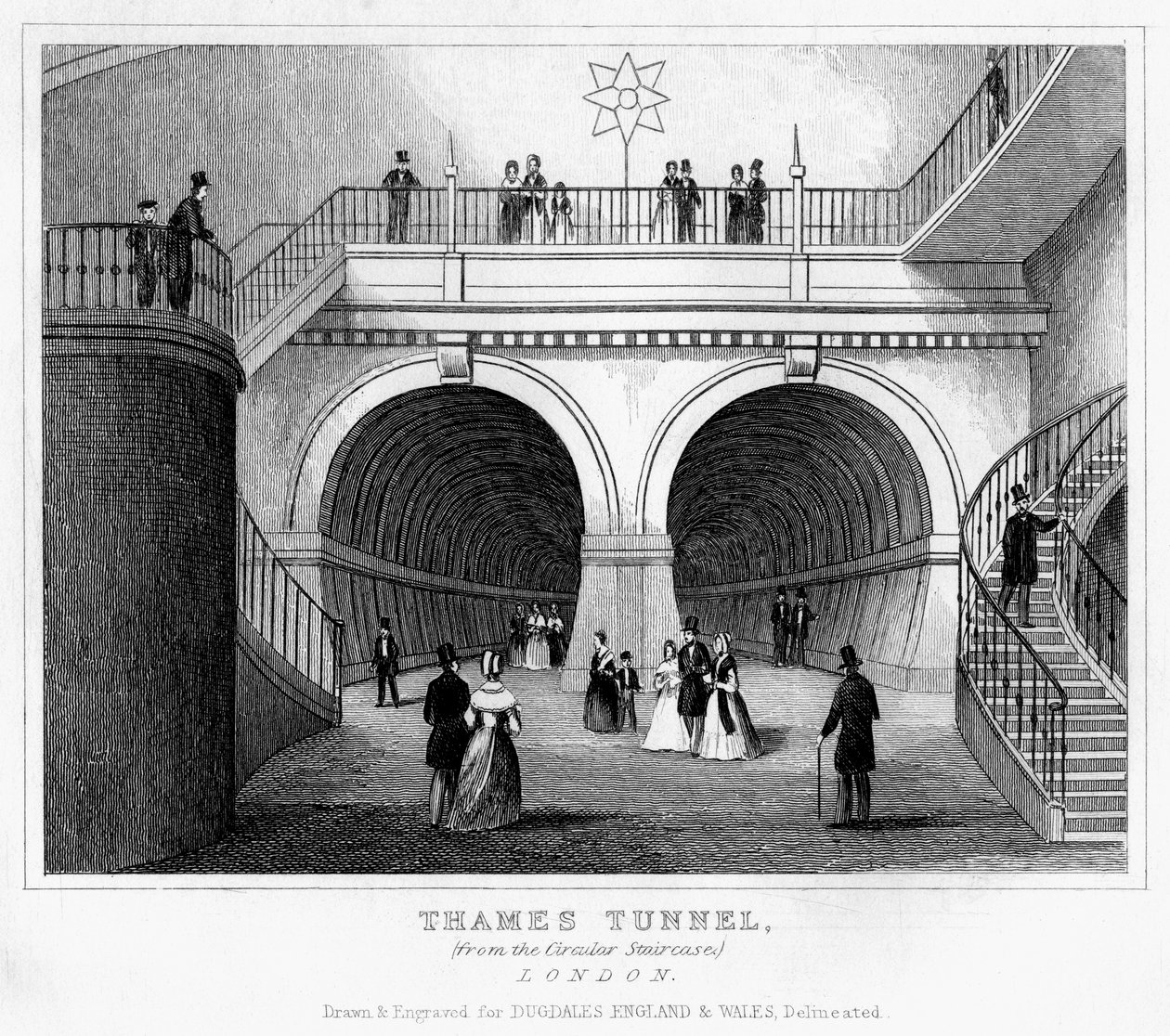 Thames Tunnel, Londen, 19e eeuw door Unbekannt