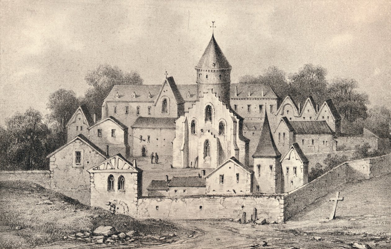 De abdij van St Antoine des Champs door Unbekannt