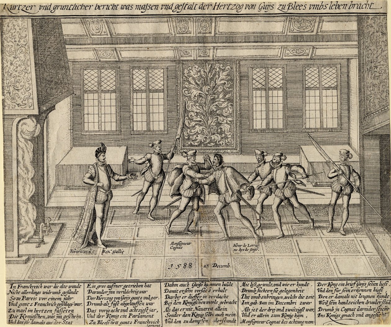 De Moord op de Hertog van Guise, 1588 door Unbekannt