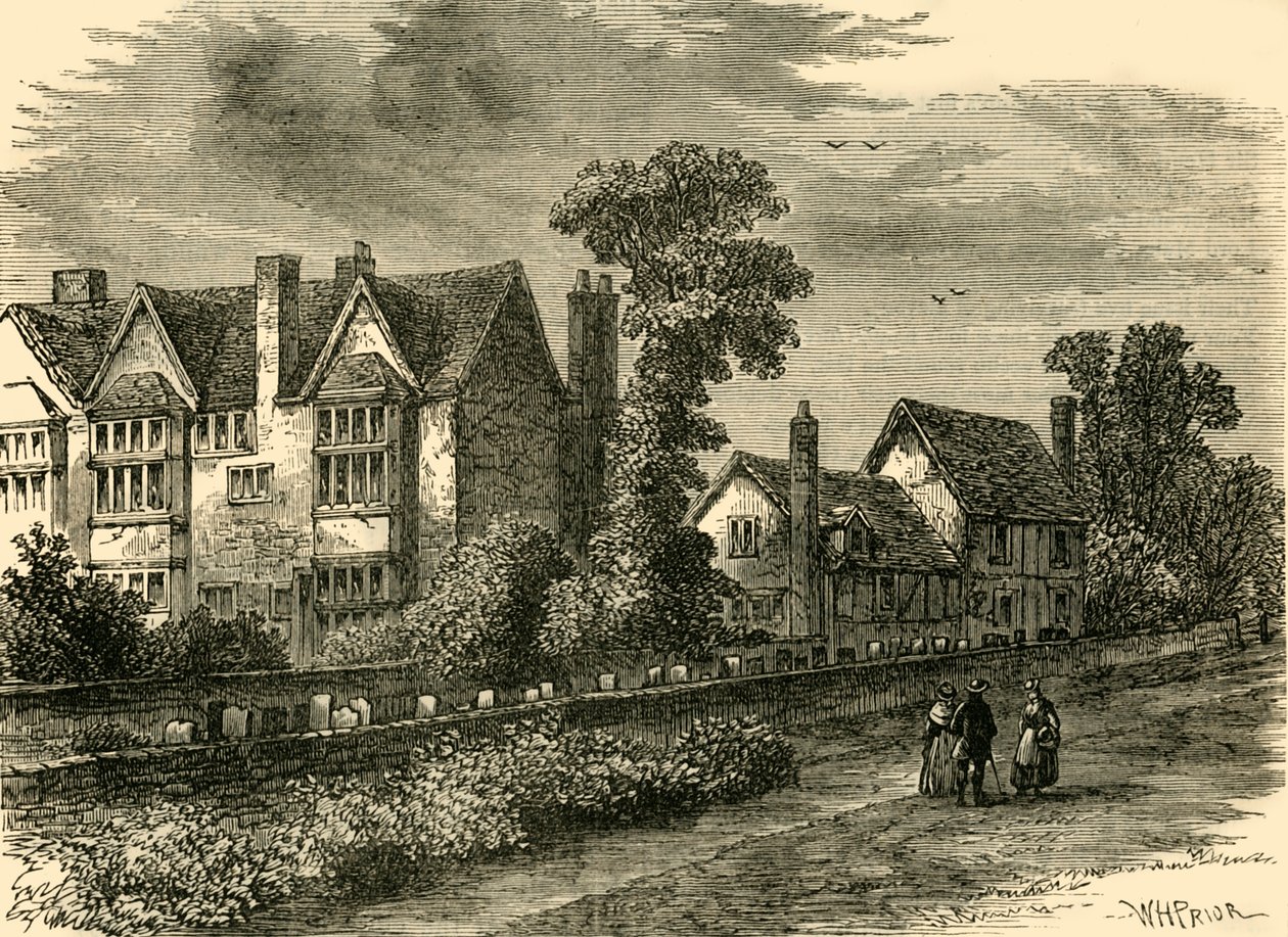 Het Zwart-Witte Huis, 1800, c1876 door Unbekannt