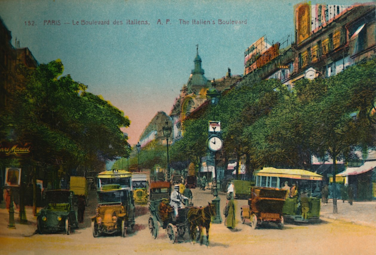 De Boulevard des Italiens, Parijs door Unbekannt