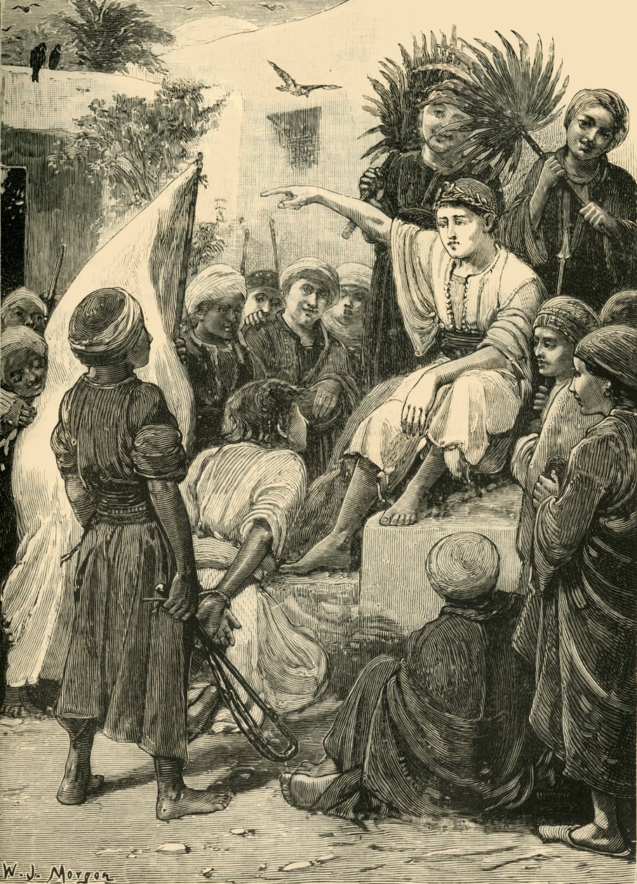 De jongen Cyrus speelt de koning, 1890 door Unbekannt