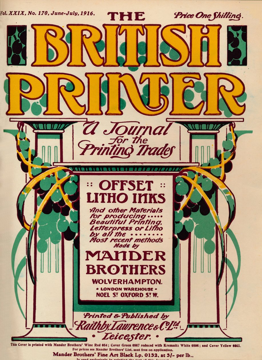 De Britse drukker - advertentie, 1916 door Unbekannt