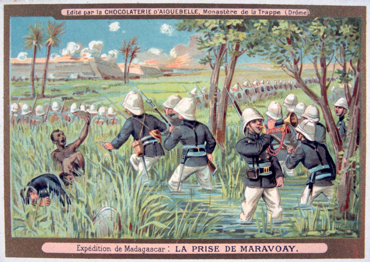 De verovering van Marovoay, Madagaskar, 1895 door Unbekannt