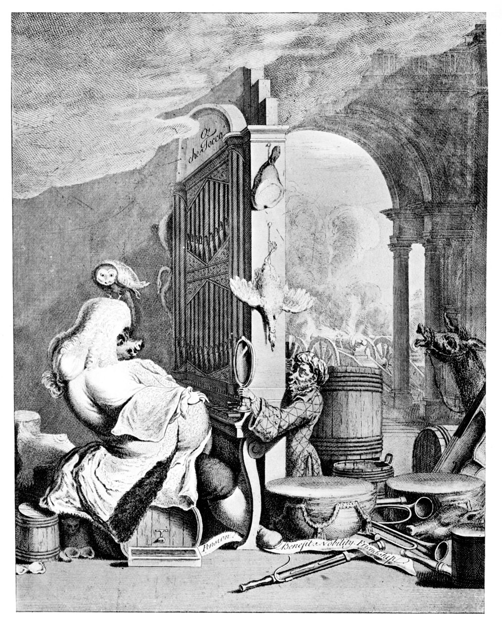 De charmante bruut, een satire op Handel, 1754 door Unbekannt