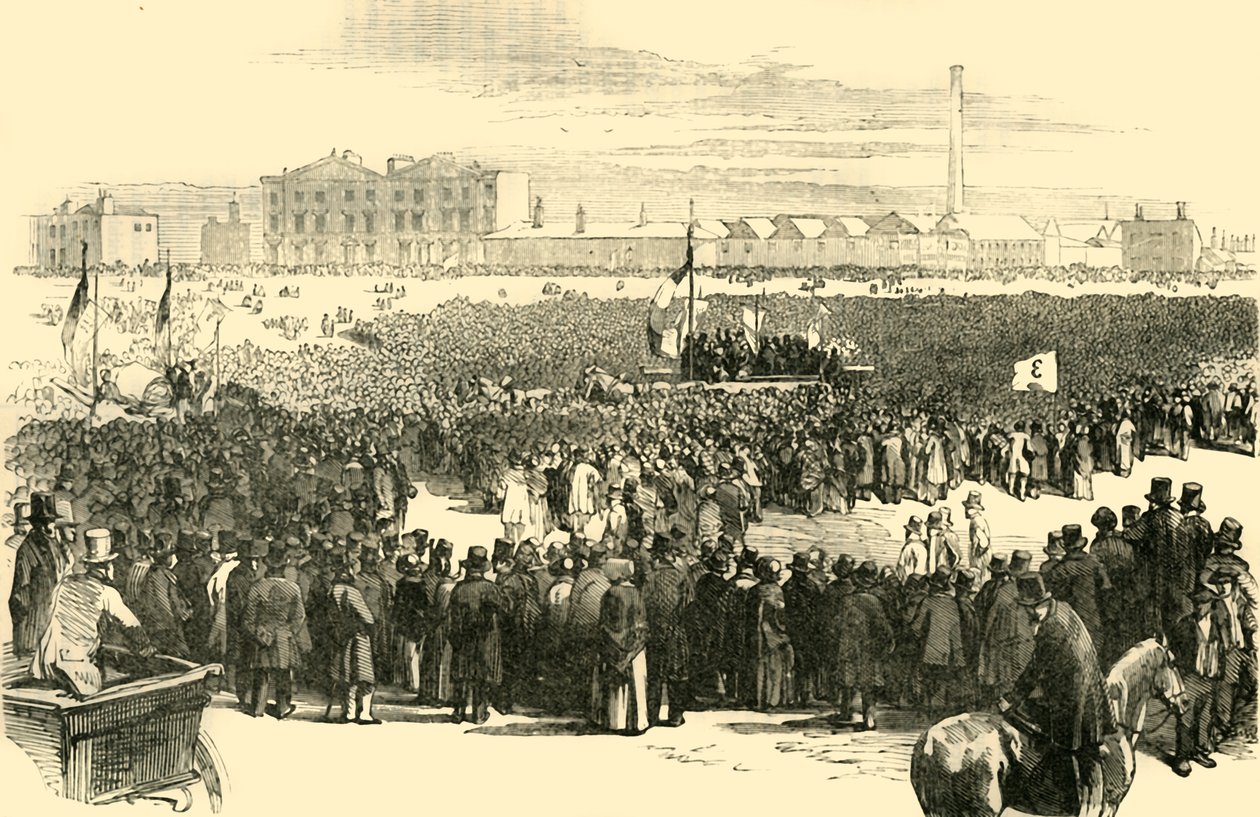 De Chartist Meeting op Kennington Common, 1848, ca. 1878 door Unbekannt