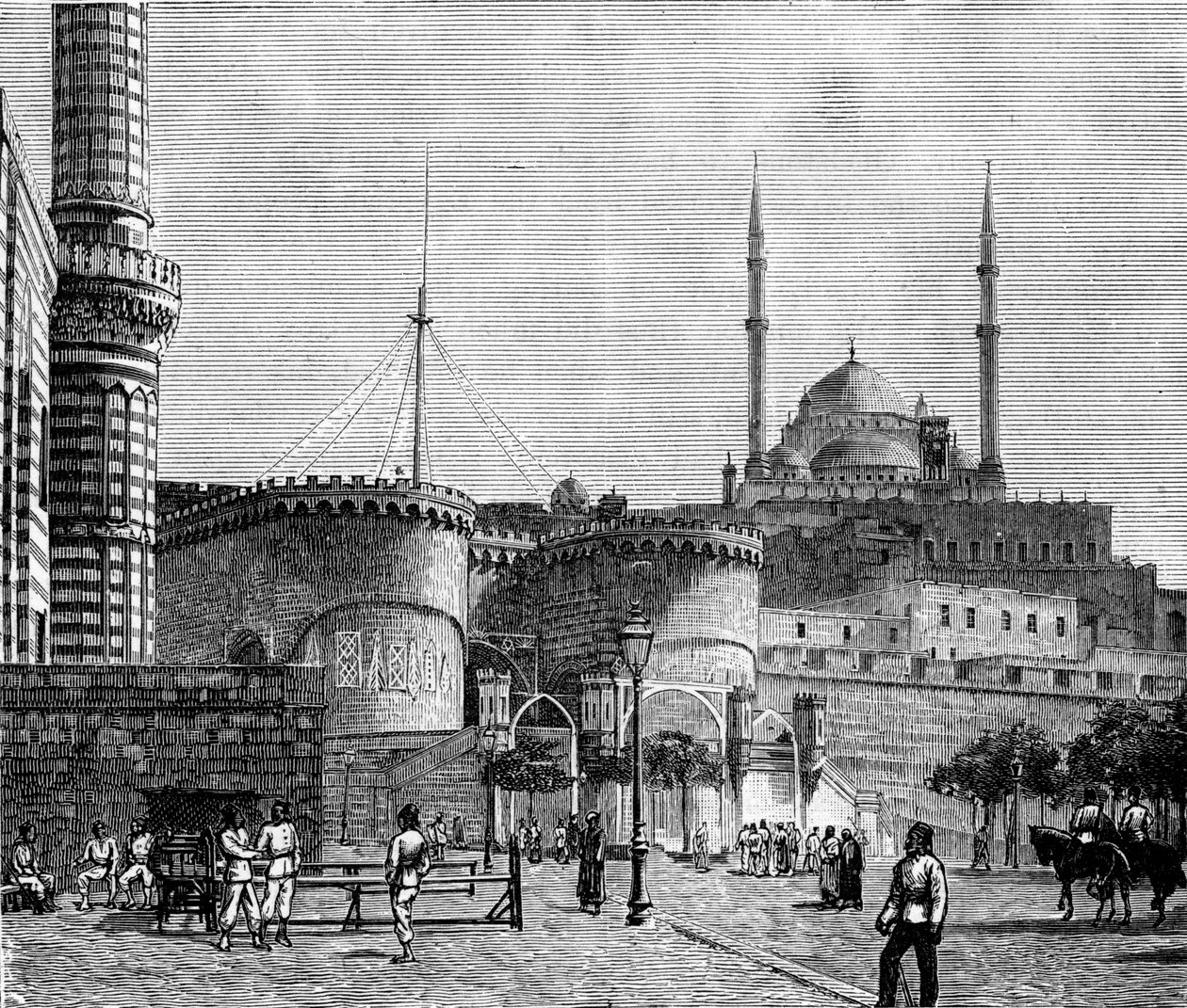 De Citadel, Caïro, Egypte, 1900 door Unbekannt