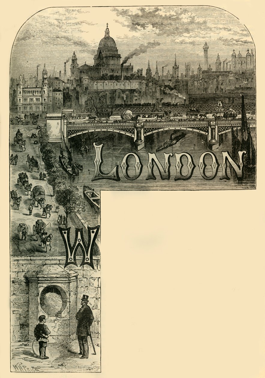 De stad Londen, ca. 1872 door Unbekannt