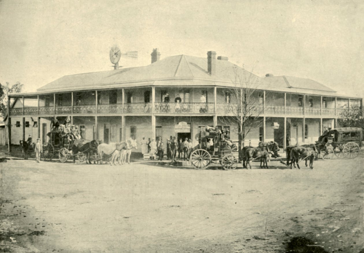 Het Club House Hotel, Narrabri, 1901 door Unbekannt