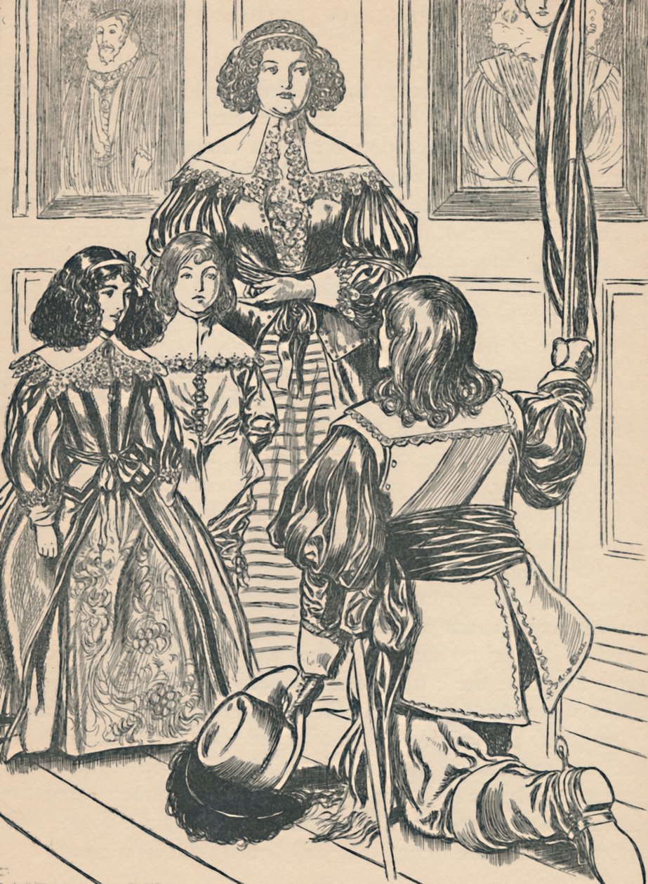 De gravin ontvangt de banieren, ca. 1907 door Unbekannt