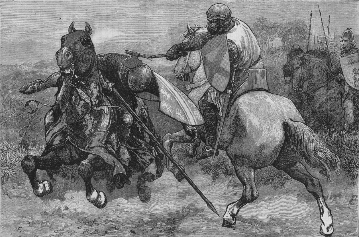 De dood van Bohun, 16 maart 1322, ca. 1880 door Unbekannt