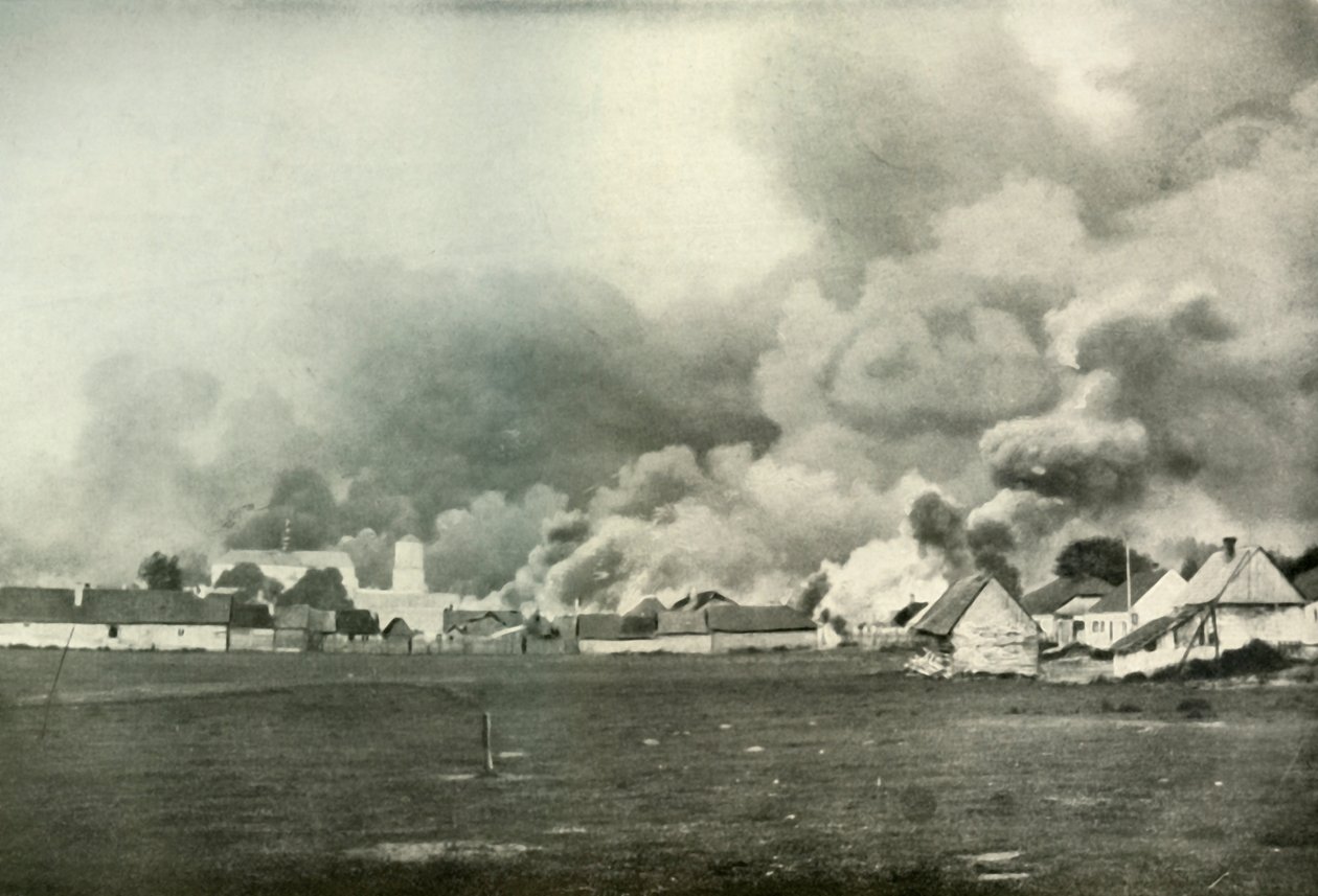 De Vernietiging van een Pools Dorp, 1919 door Unbekannt