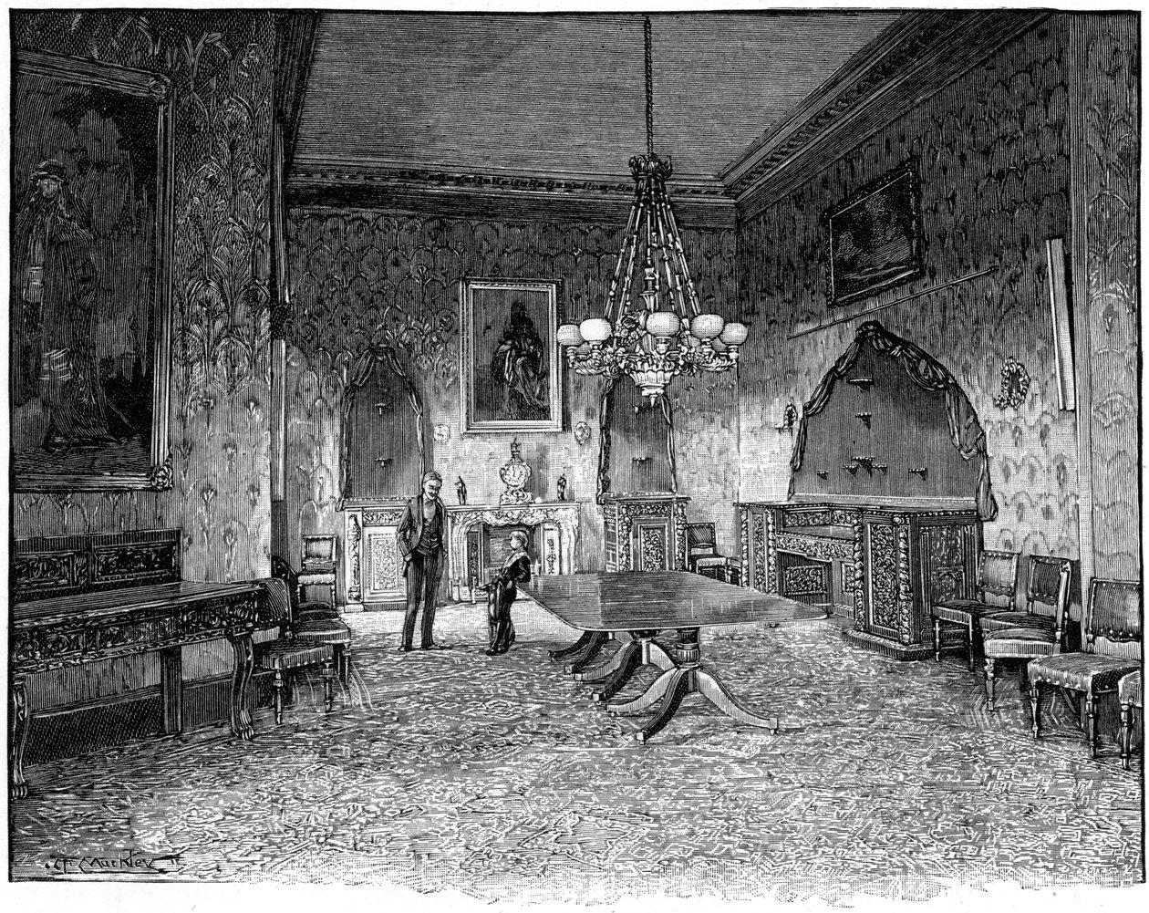 De eetkamer, Kilkenny House, Ierland door Unbekannt