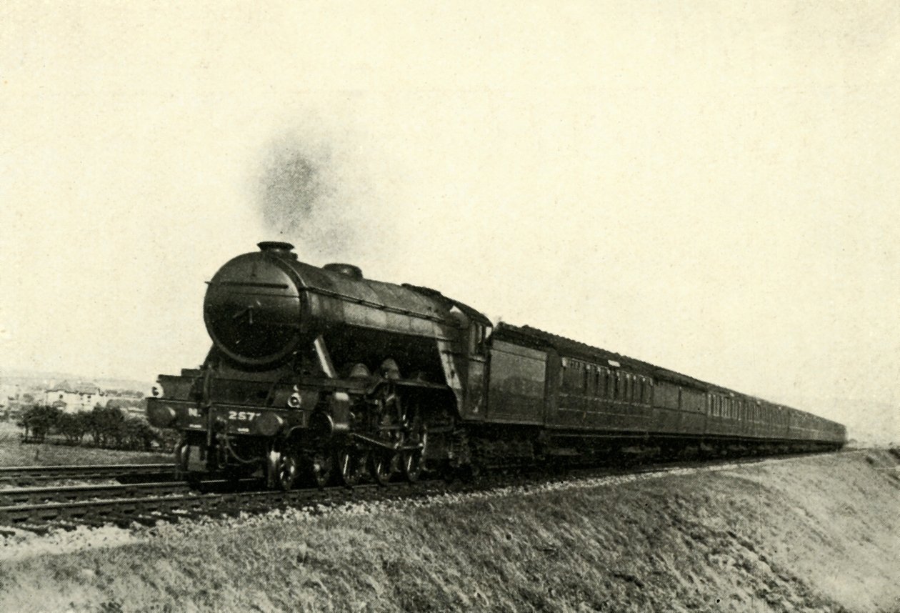 De Down Flying Scotsman passeert Reston, ca. 1930 door Unbekannt