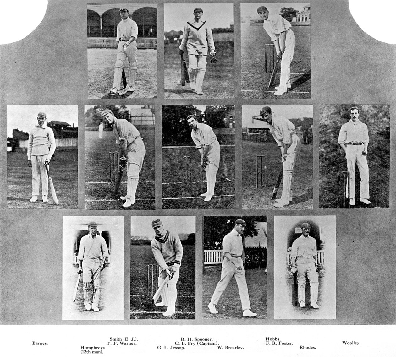 Het Engelse cricketteam van 1912 door Unbekannt