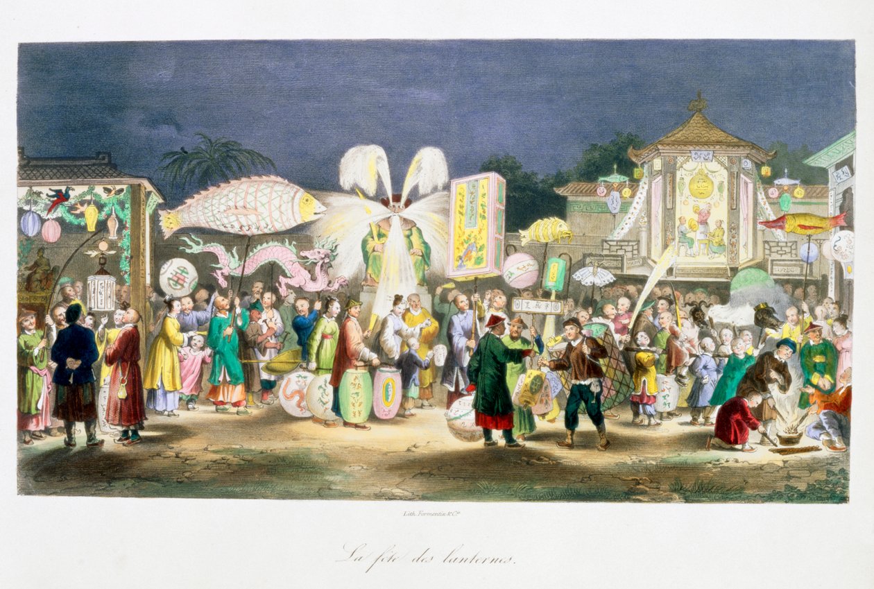 Het Lantaarnfestival, China, 1824-1827 door Unbekannt