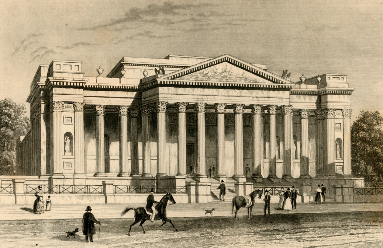 Het Fitzwilliam Museum, Cambridge, c1835 door Unbekannt