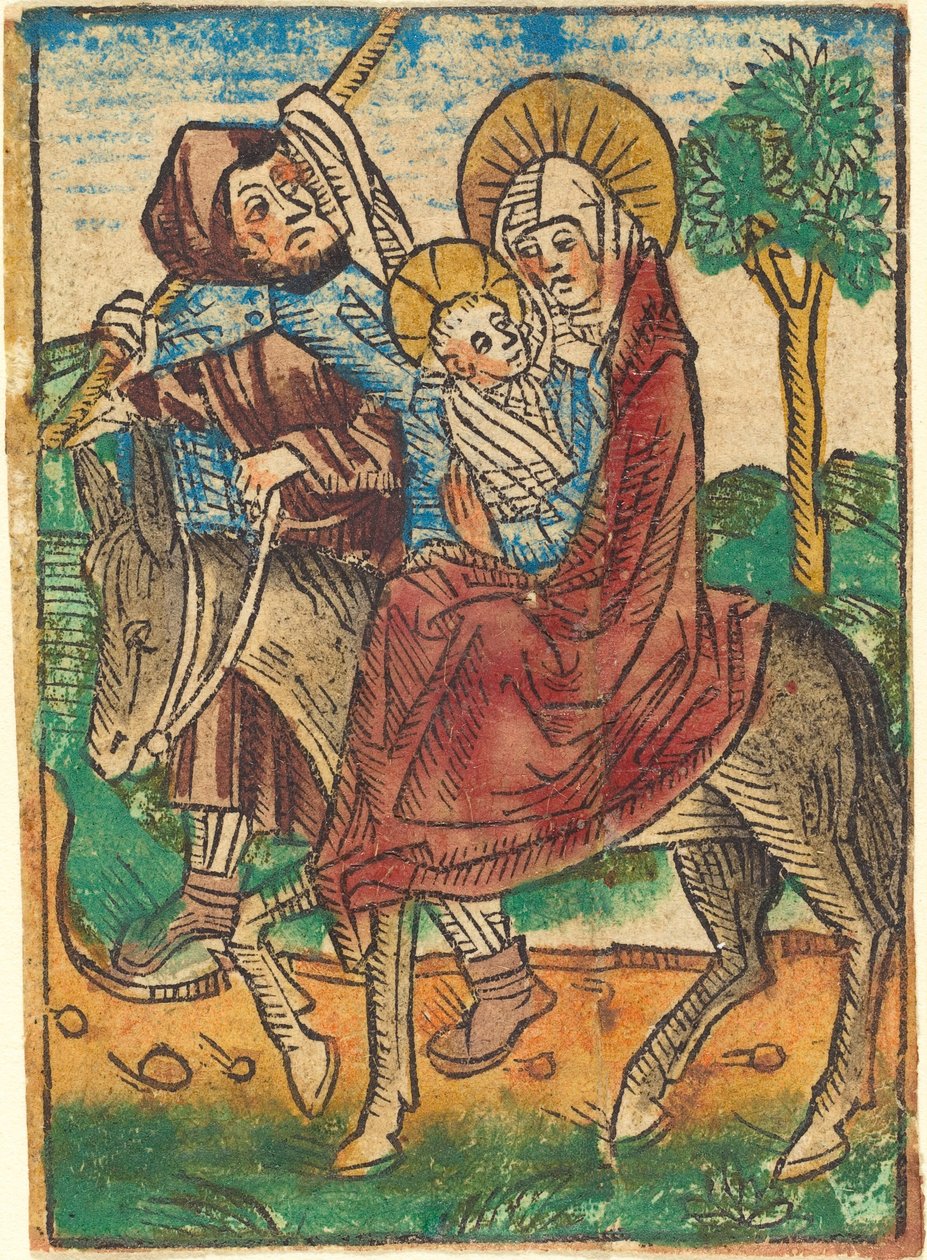 De vlucht naar Egypte, ca. 1490 door Unbekannt