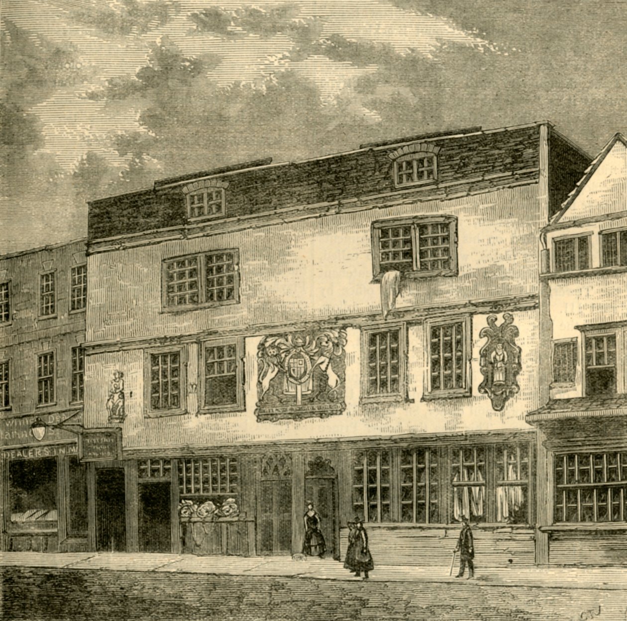 Het Fortune Theater, ca. 1872 door Unbekannt