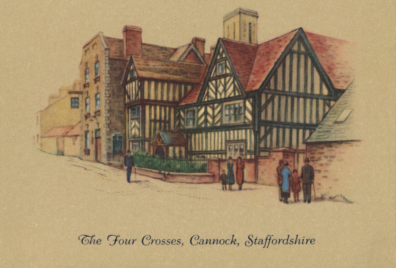 De Vier Kruisen, Cannock, Staffordshire, 1939 door Unbekannt