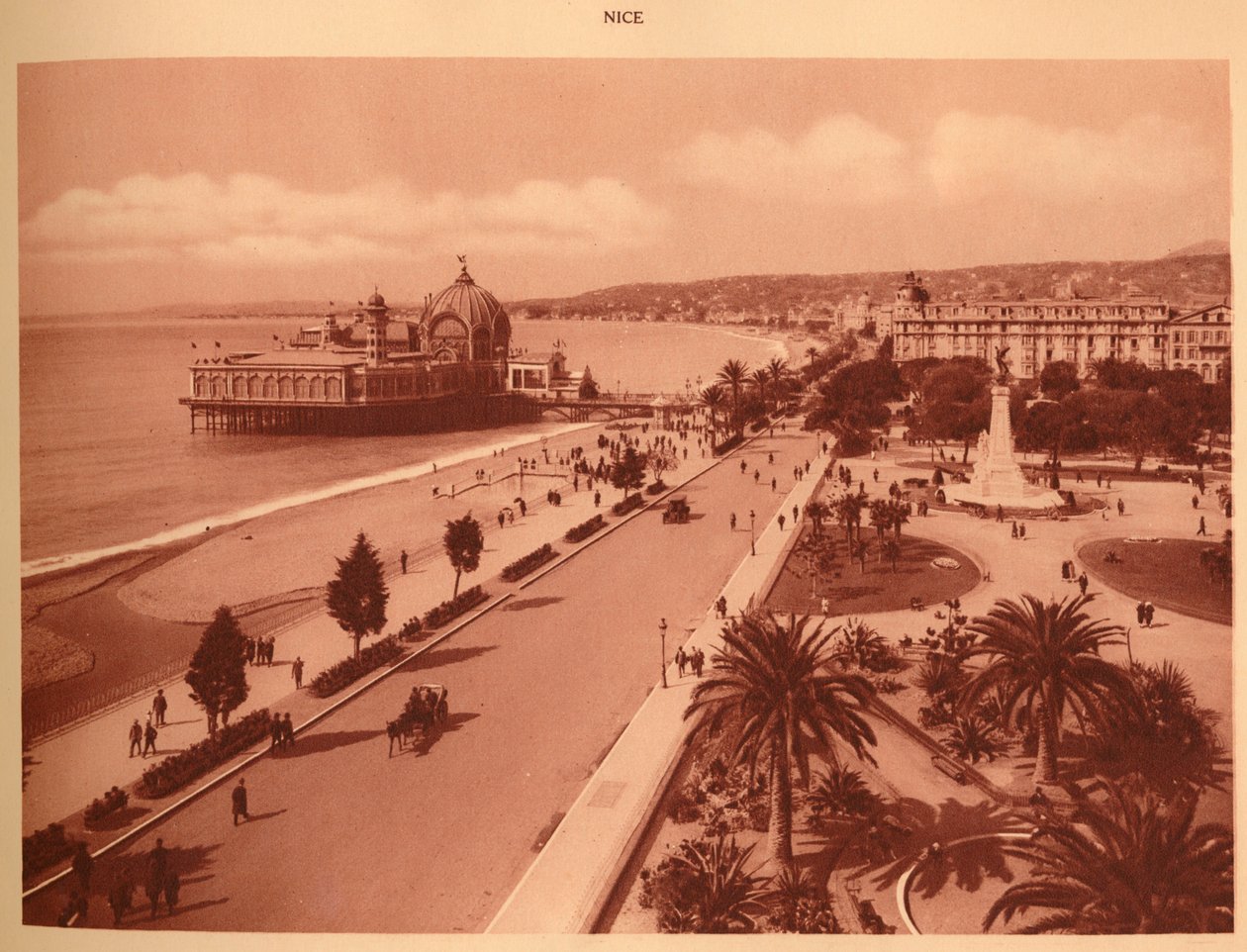 De tuinen en het Jetty Paleis, Nice, 1930 door Unbekannt