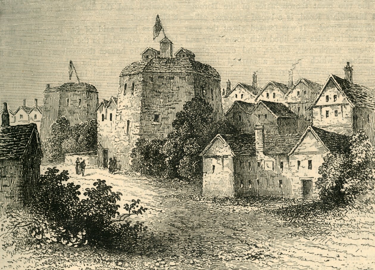 Het Globe Theatre, Temp. Elizabeth, ca. 1878 door Unbekannt
