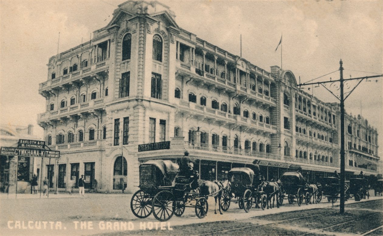Het Grand Hotel, Calcutta, ca. 1920 door Unbekannt