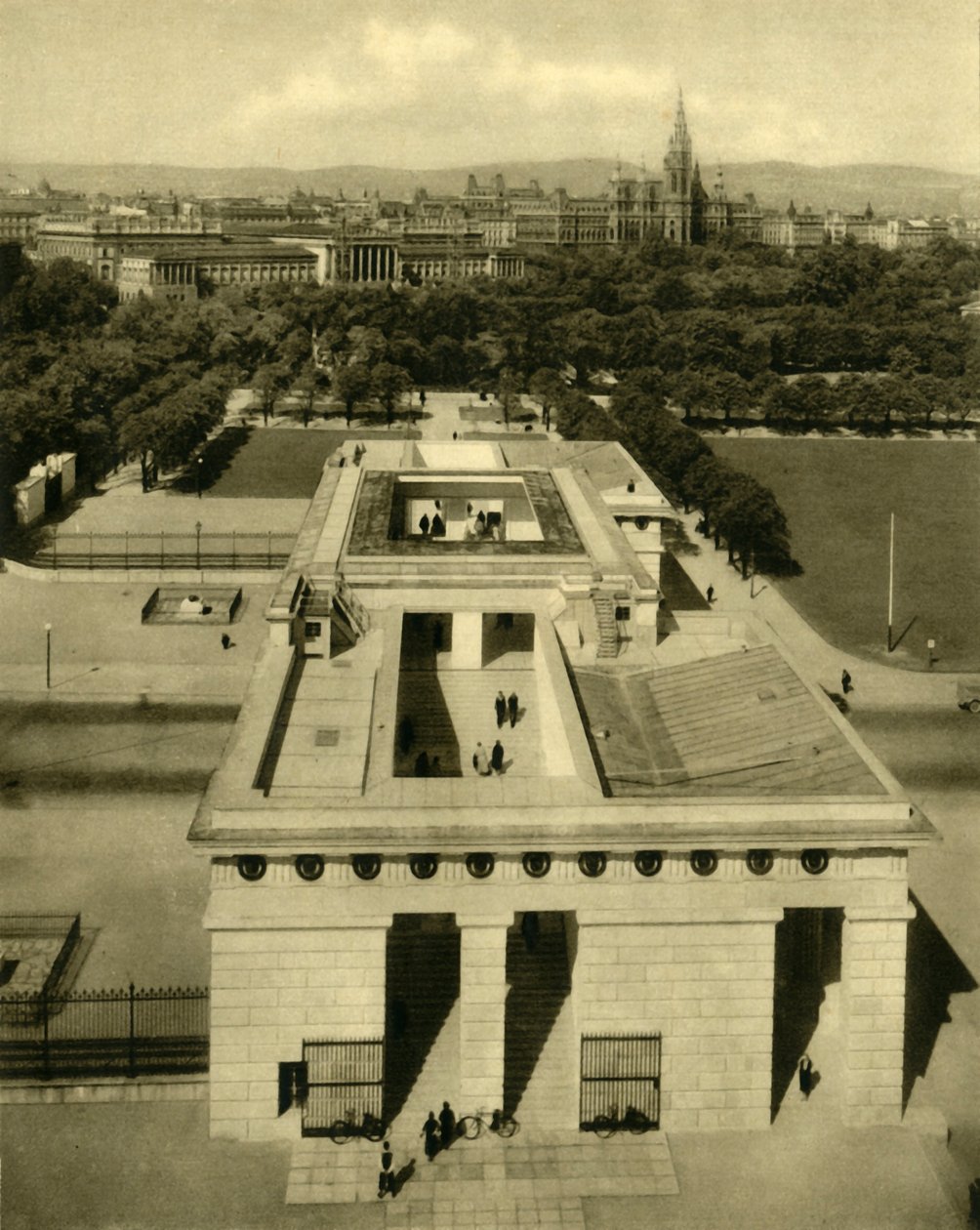 Het heldenmonument, Wenen, Oostenrijk, ca. 1935 door Unbekannt