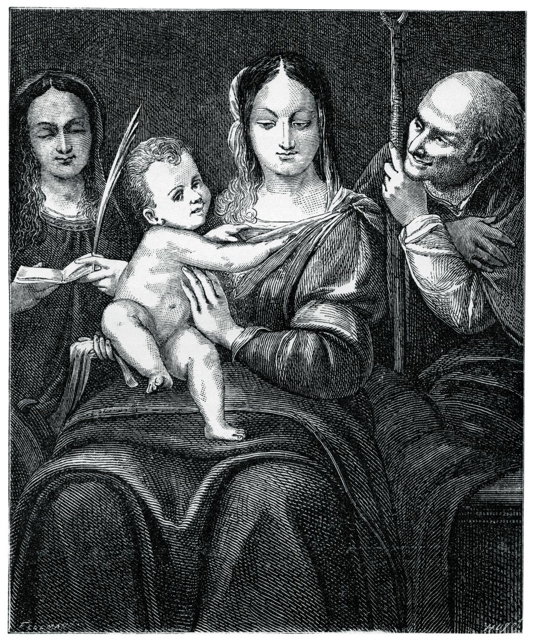 De Heilige Familie met St. Catharina, 1769, 1870 door Unbekannt