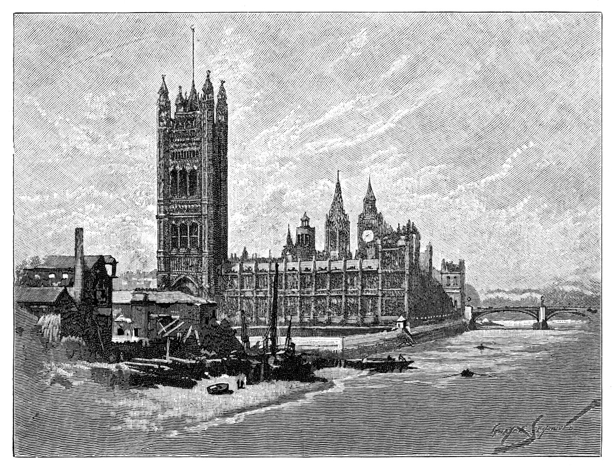 Het Parlement, Londen, 1900 door Unbekannt
