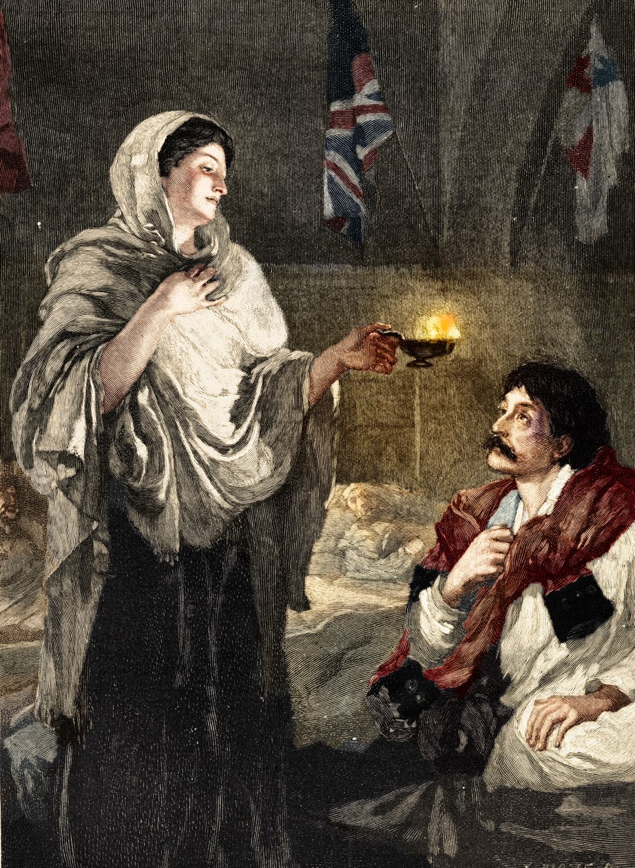 De Dame met de Lamp, ca. 1880 door Unbekannt