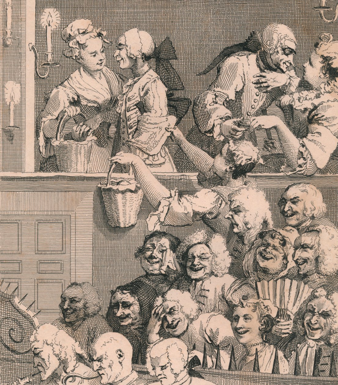 Het lachende publiek, 1733 door Unbekannt