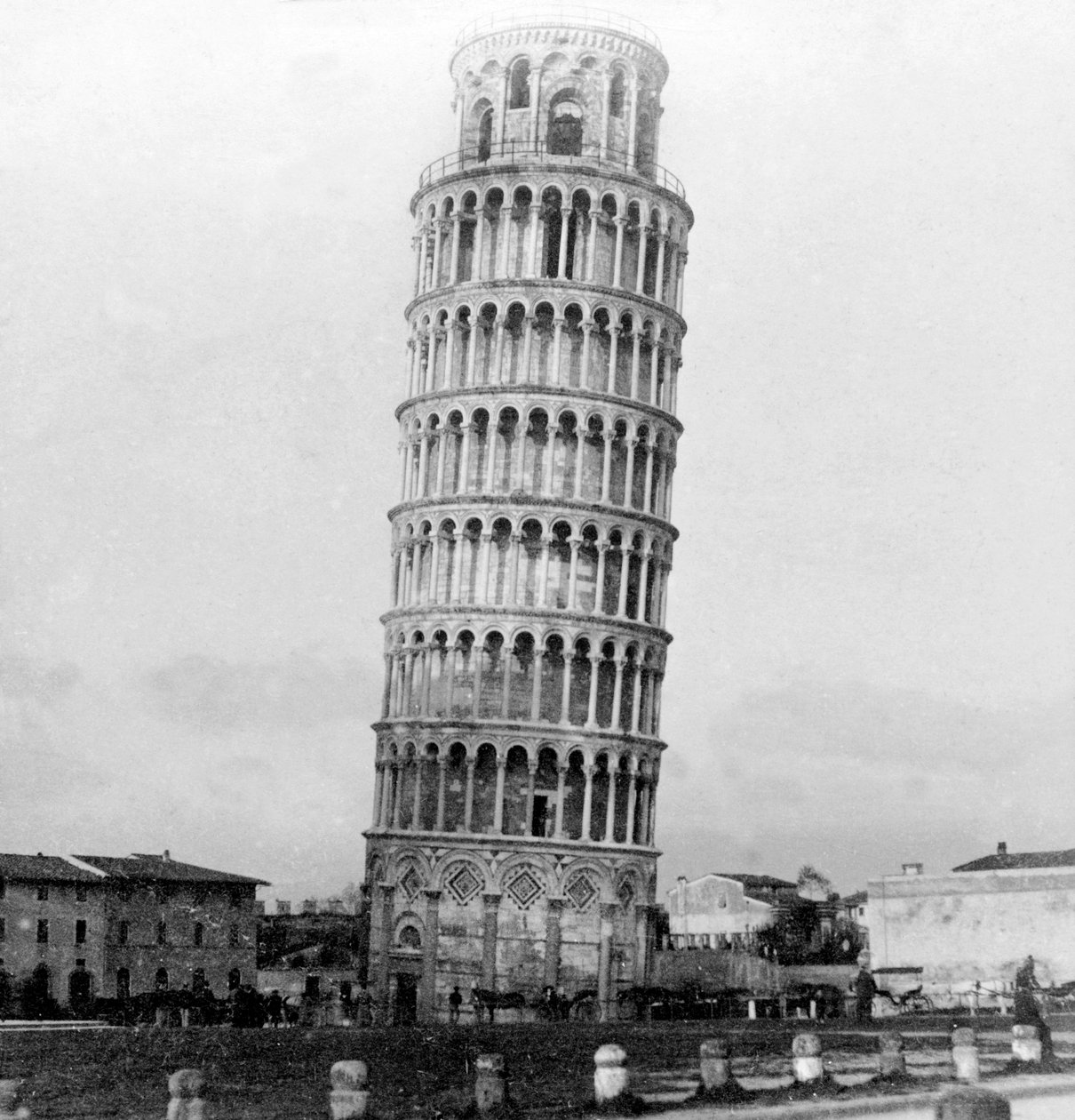 De scheve toren van Pisa, Italië, 1892 door Unbekannt