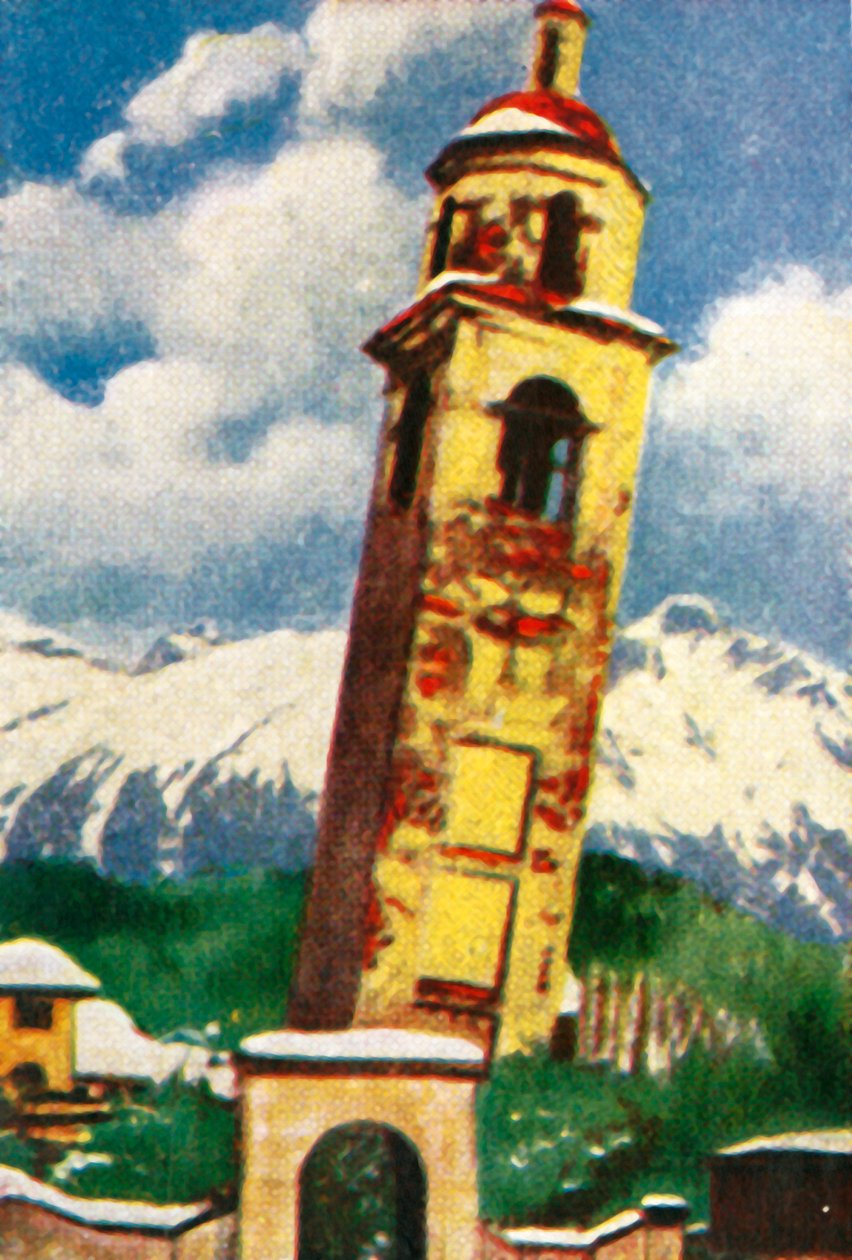 De scheve toren van St. Moritz, ca. 1928 door Unbekannt