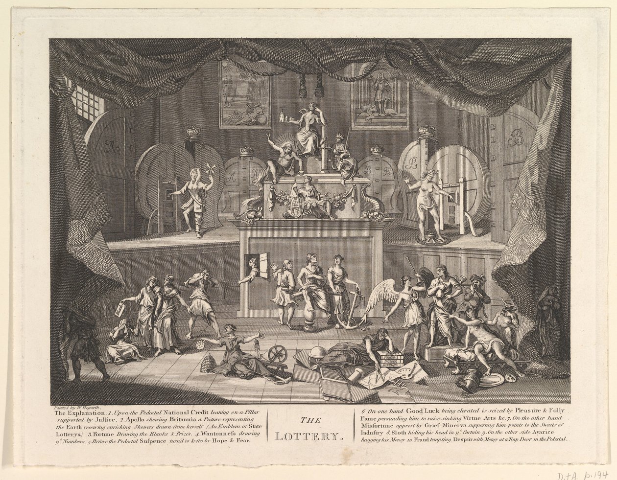 De loterij, [na 1724] door Unbekannt