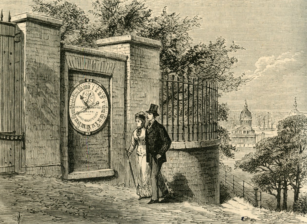 De magnetische klok, Greenwich Observatory door Unbekannt