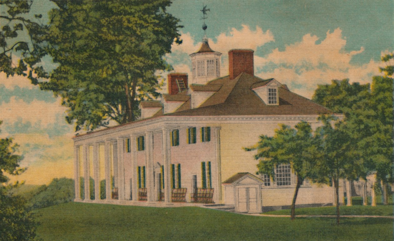 Het landhuis met uitzicht op de Potomac door Unbekannt