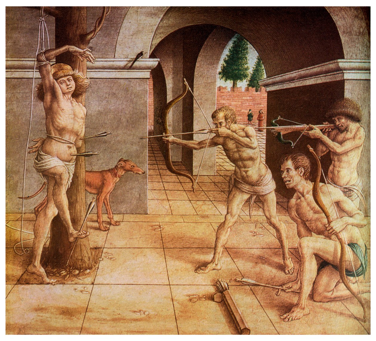 Het Martelaarschap van Sint Sebastiaan door Unbekannt